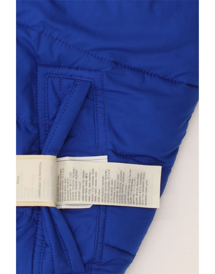 Colete acolchoado reversível masculino Hollister UK 38 poliéster azul marinho médio