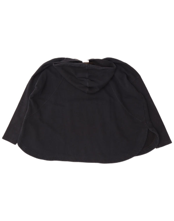 Puma feminino oversized moletom com capuz UK 8 pequeno algodão preto