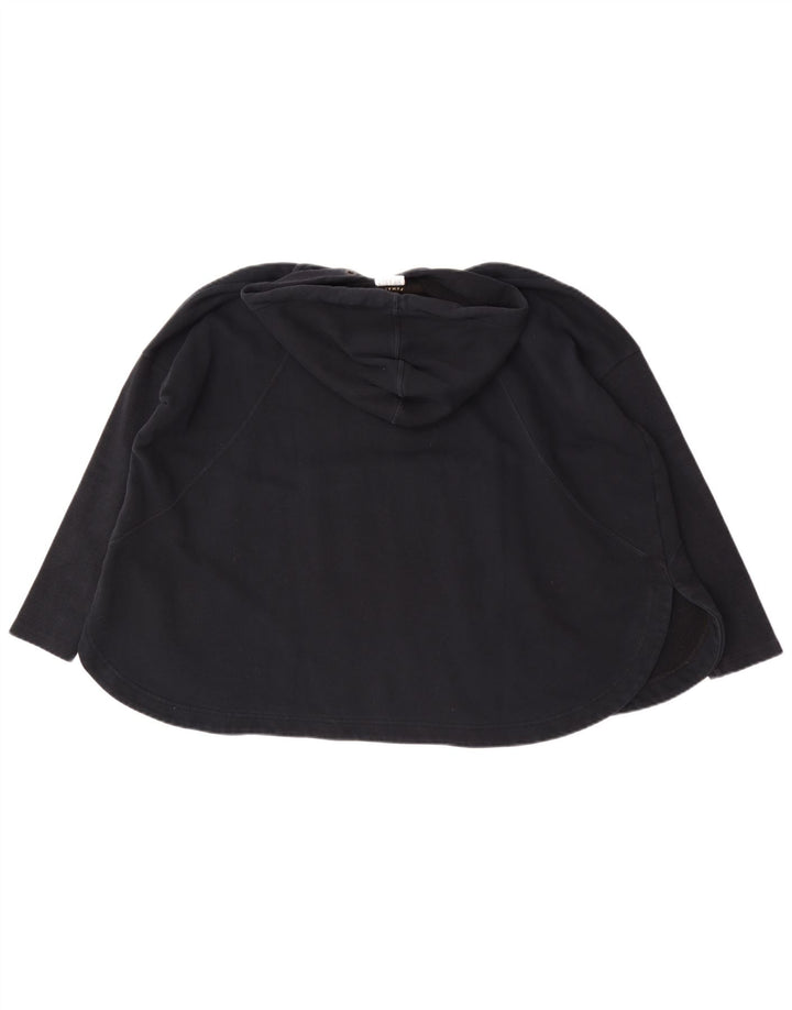 Puma feminino oversized moletom com capuz UK 8 pequeno algodão preto