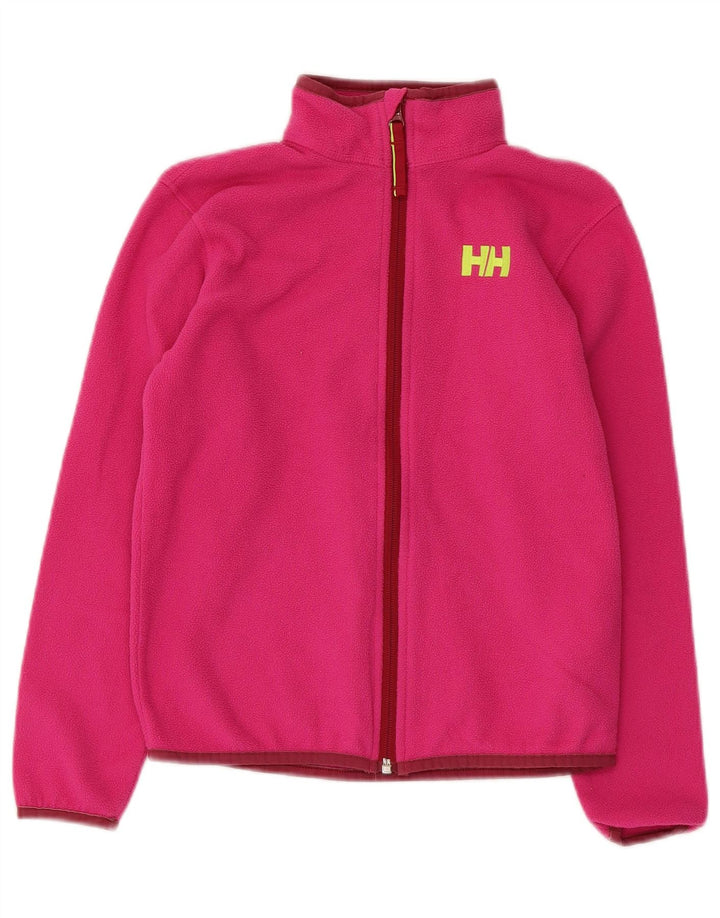 Jaqueta de lã Helly Hansen para meninas 9-10 anos poliéster rosa