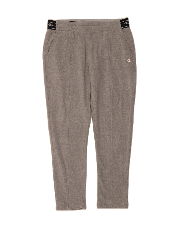 CHAMPION Womens Graphic Tracksuit Trousers UK 14 Large  Grey Colourblock Vintage Champion and Second-Hand Champion from Messina Hembry 