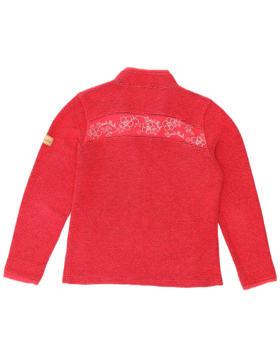 Suéter Cardigan Feminino Weird Fish Reino Unido 14 Algodão Vermelho Médio