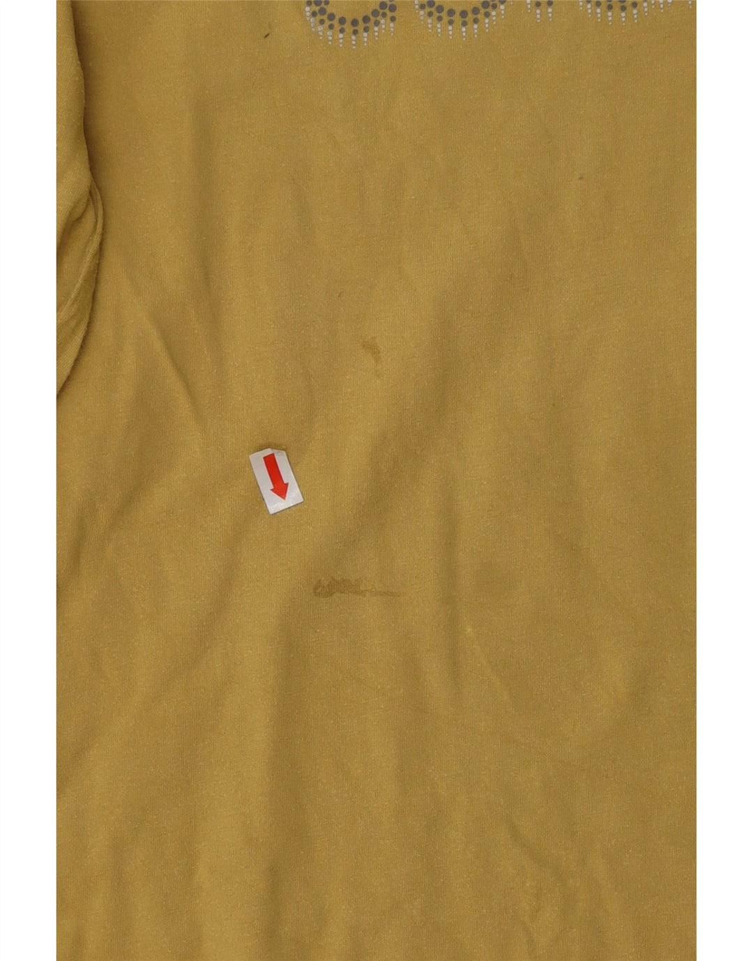 COLUMBIA Top gráfico feminino manga comprida Reino Unido 14 grande algodão amarelo