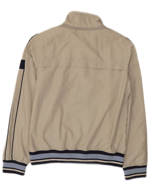 Jaqueta bomber gráfica Geox Boys 11-12 anos bege algodão colorblock