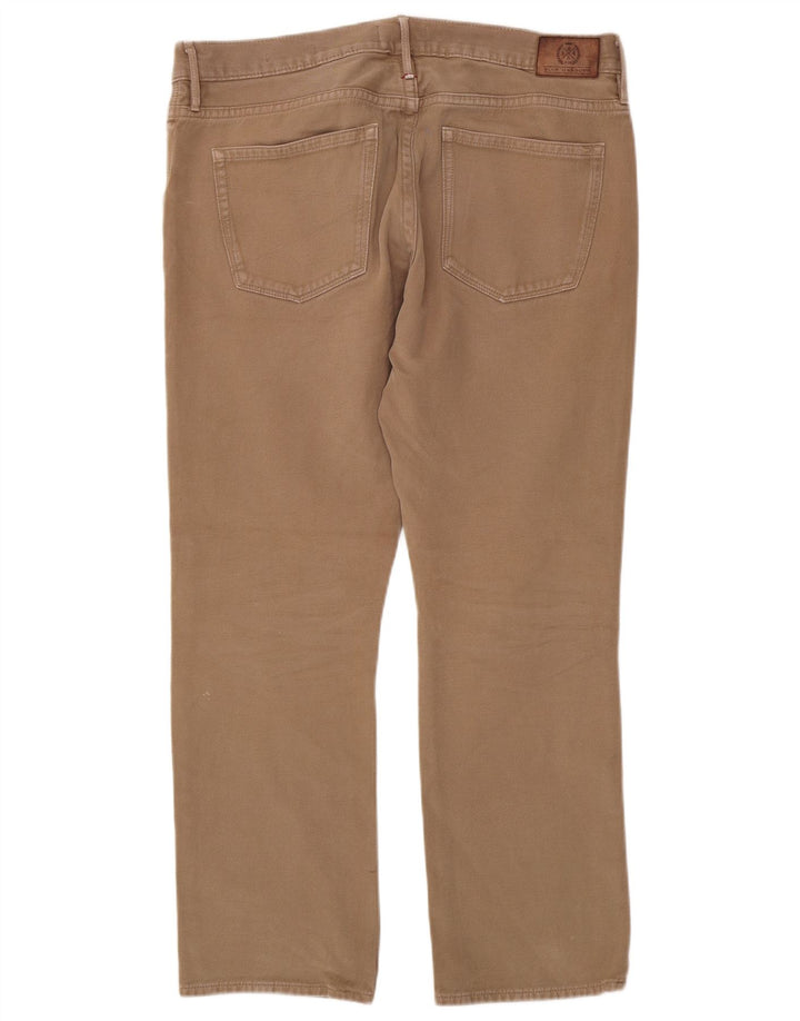 Calça casual masculina Marks & Spencer Blue Harbor regular fit W36 L31 bege