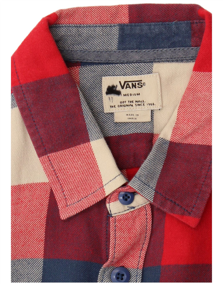 Camisa Vans Masculina Flanela Média Xadrez Vermelha