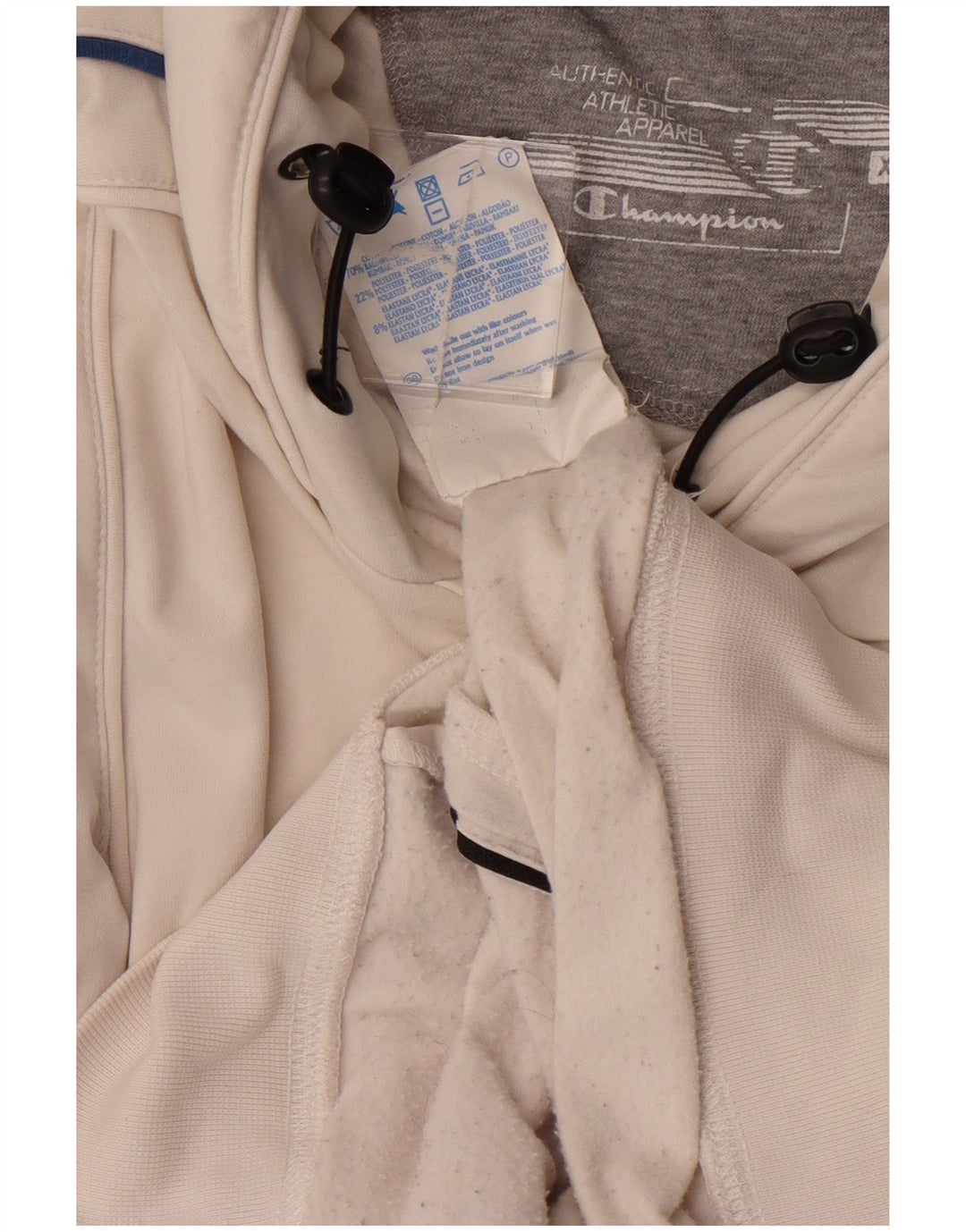 CHAMPION Suéter feminino com capuz UK 18 XL algodão branco