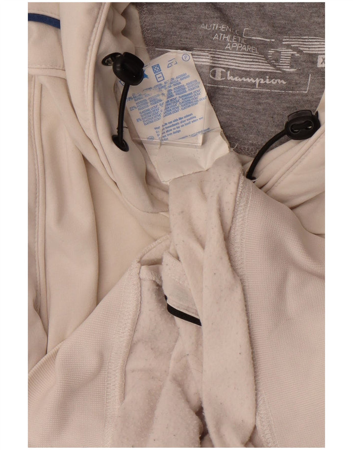 CHAMPION Suéter feminino com capuz UK 18 XL algodão branco