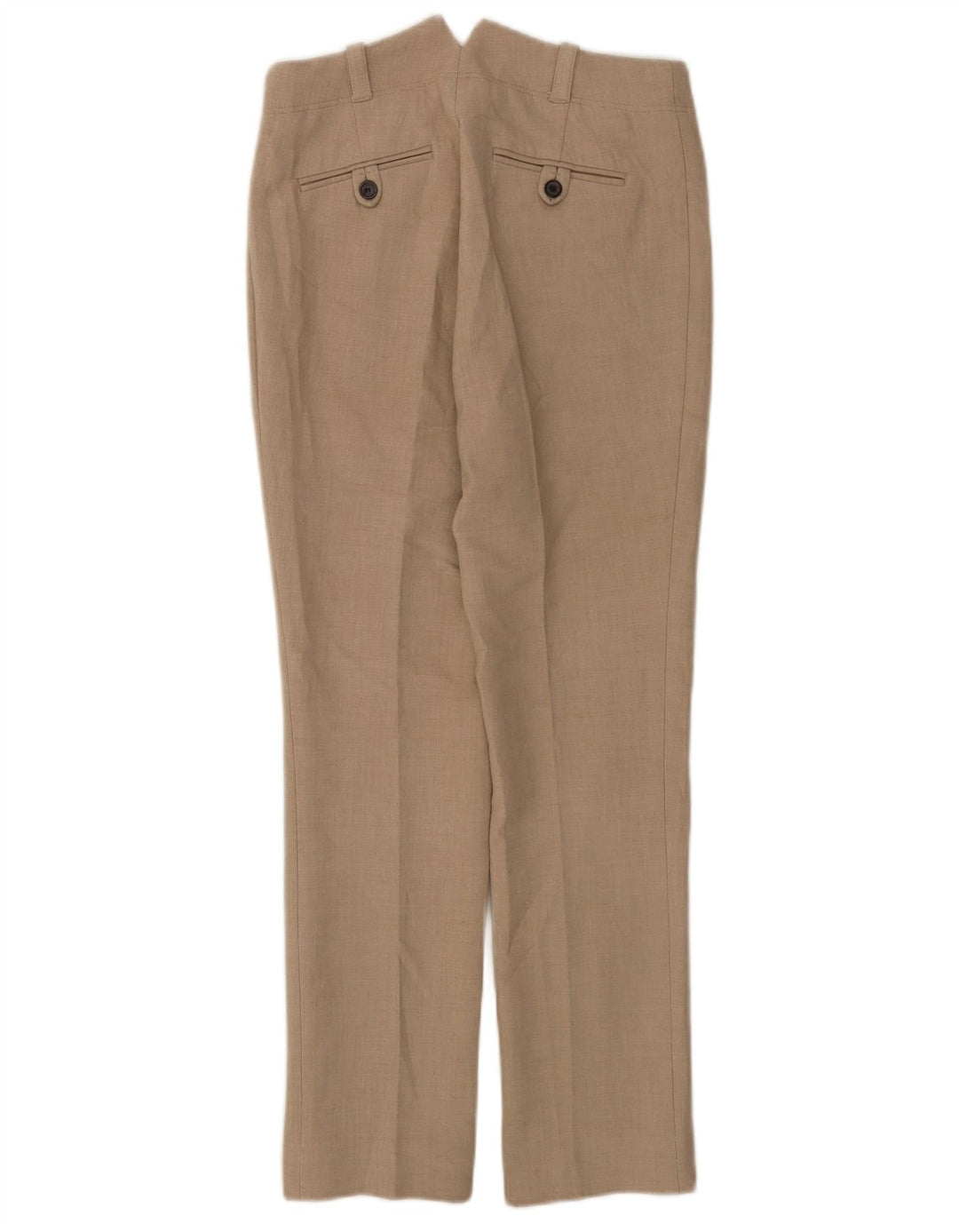 Calça feminina Zara de terno reto UE 38 pequeno W28 L29 poliéster cinza
