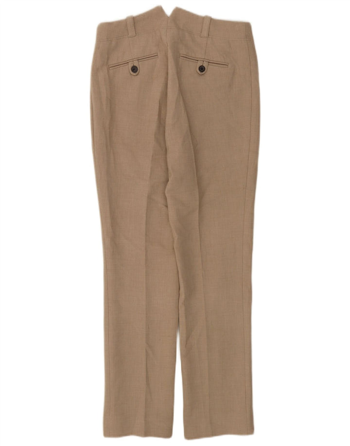 Calça feminina Zara de terno reto UE 38 pequeno W28 L29 poliéster cinza