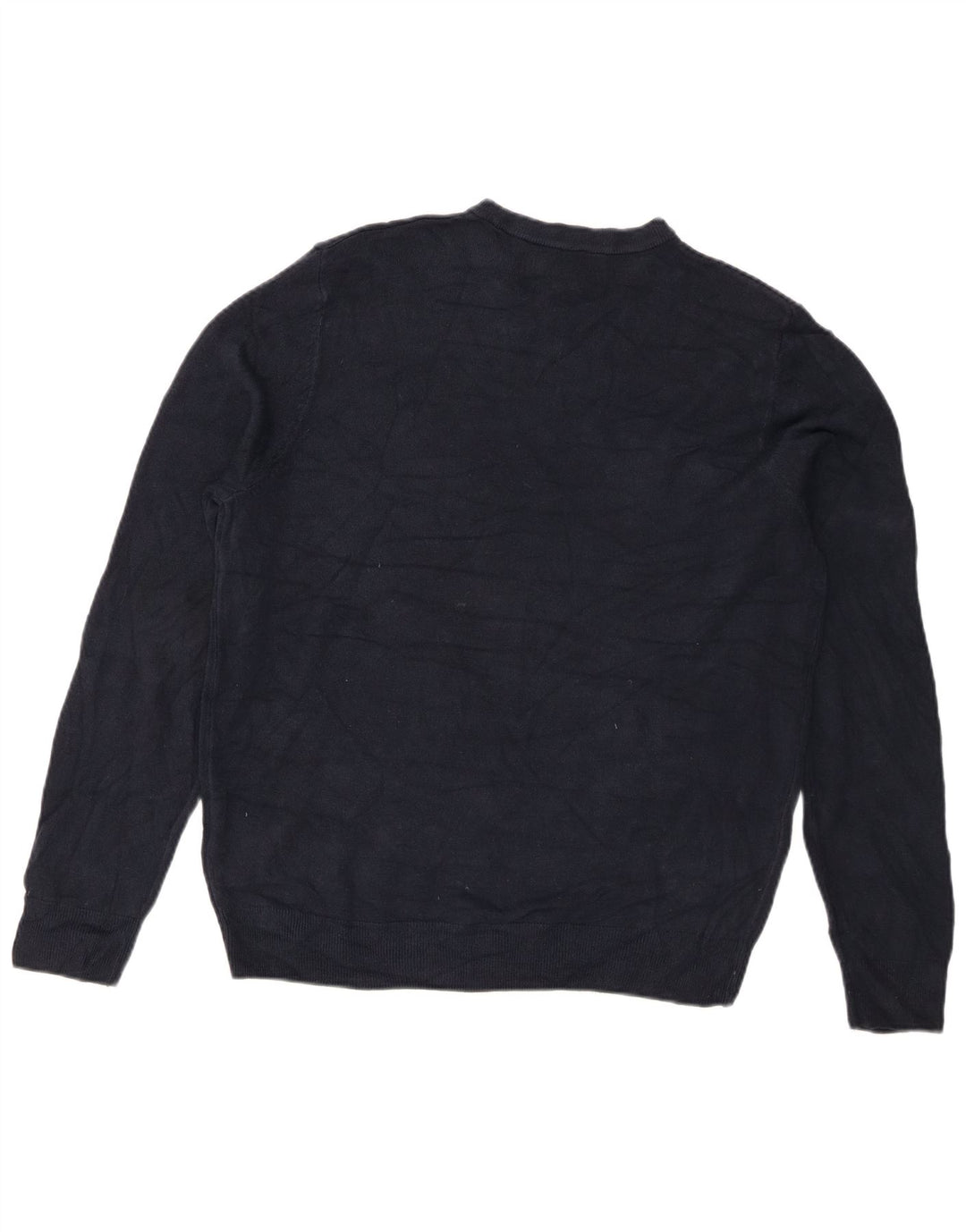 Suéter masculino Marks & Spencer com gola redonda grande acrílico azul marinho