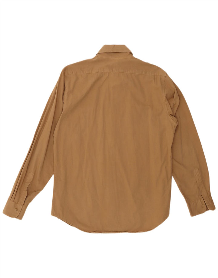 Camisa militar masculina de flanela BENETTON bege médio