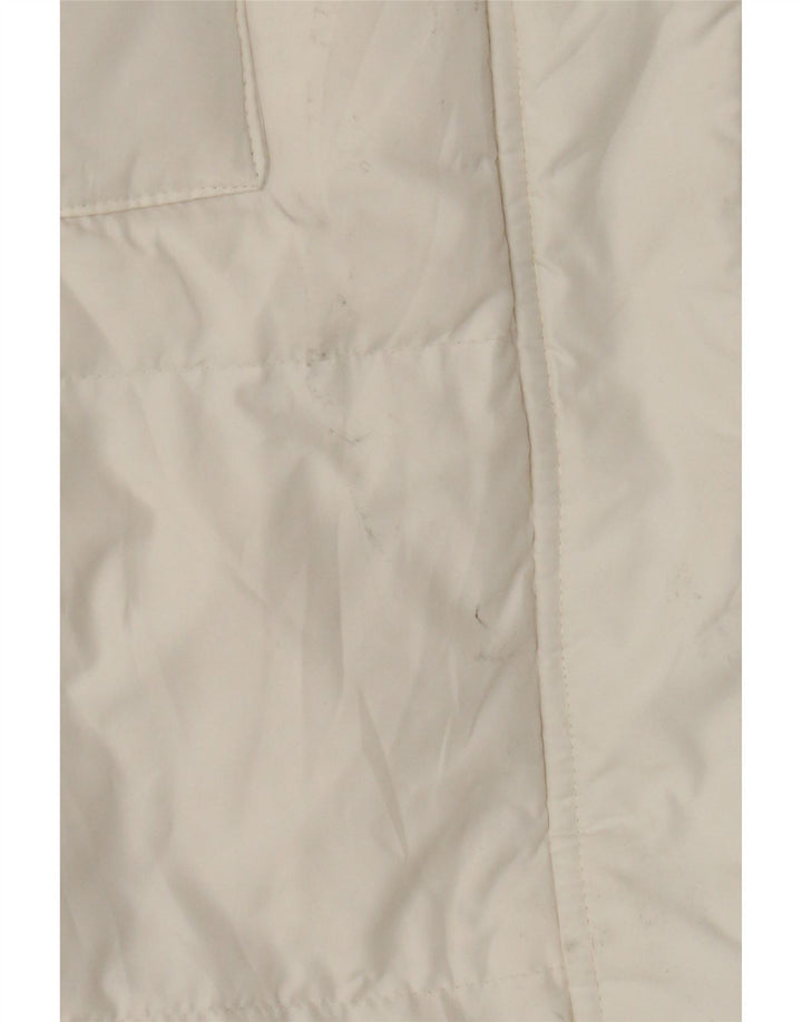 Casaco acolchoado feminino Phard UK 16 grande poliéster branco