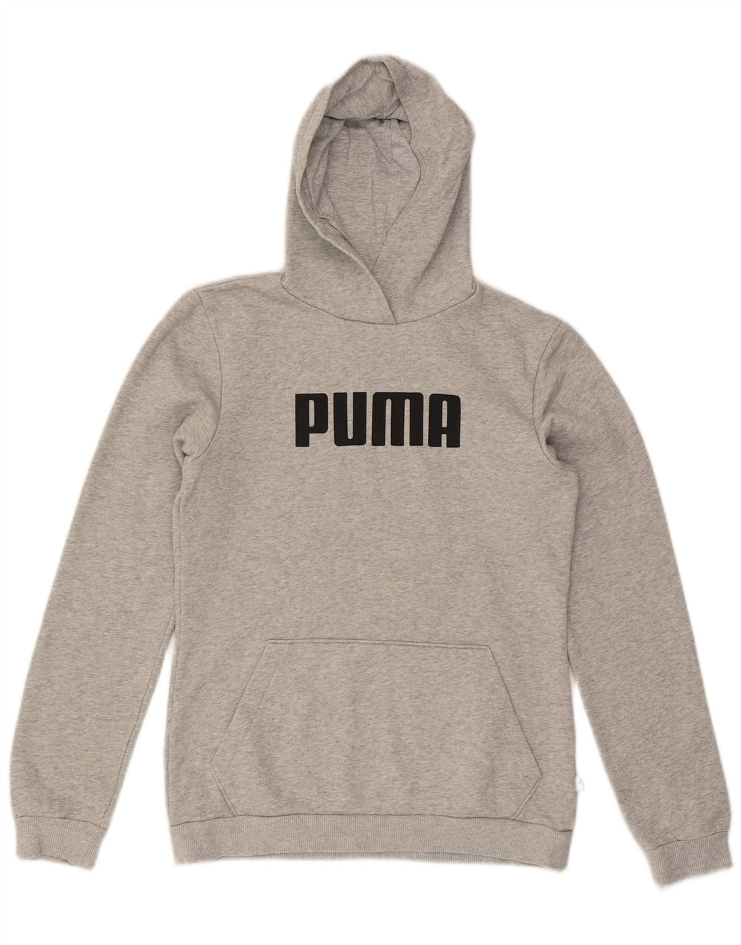 Jumper com capuz gráfico PUMA Boys 15-16 anos algodão cinza