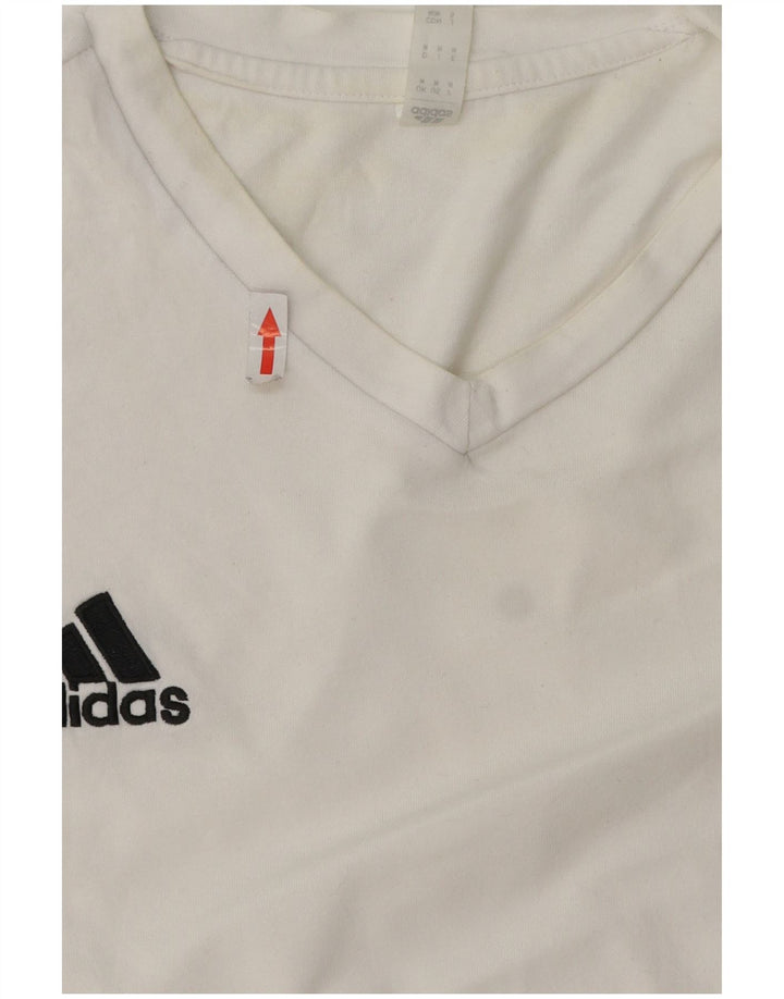 ADIDAS Camiseta Masculina Top Médio Algodão Branco