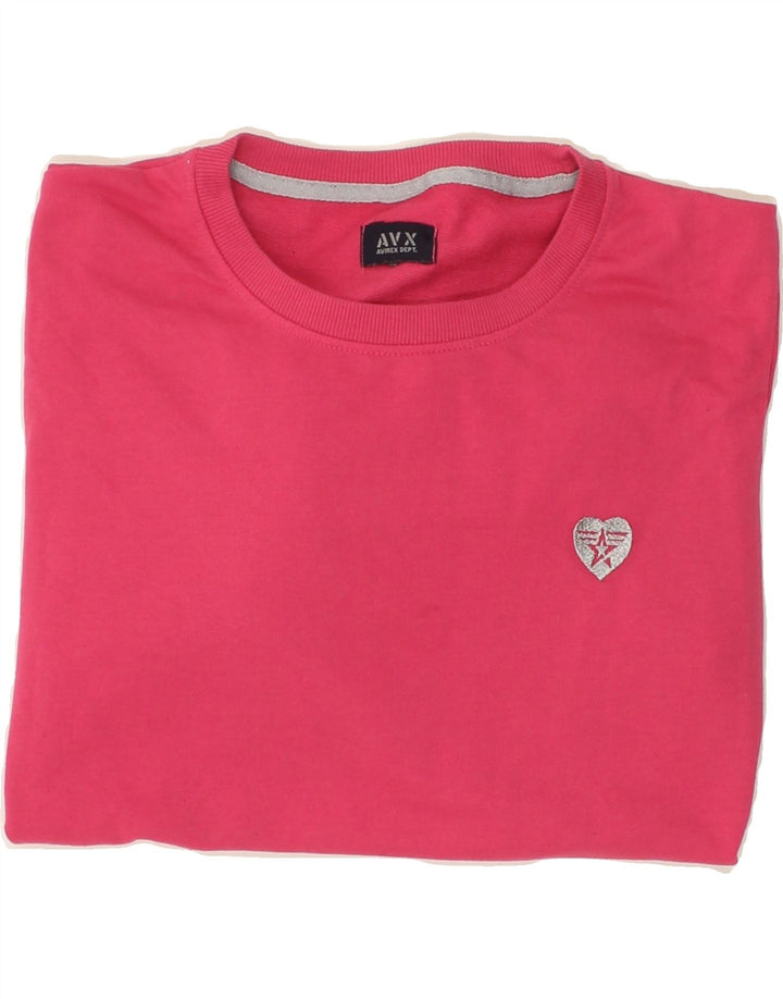 AVIREX Womens Sweatshirt Jumper UK 18 XL Pink Cotton Vintage Avirex and Second-Hand Avirex from Messina Hembry 