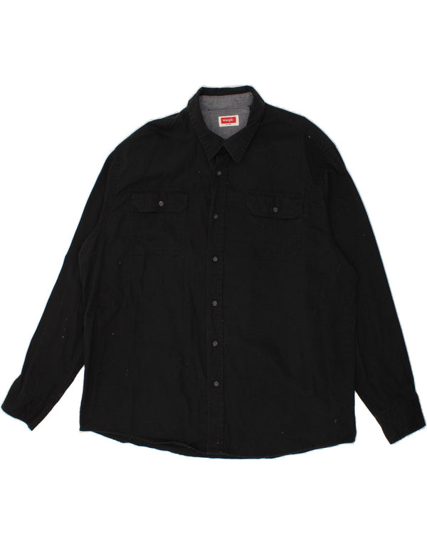 Camisa masculina WRANGLER 2XL algodão preto