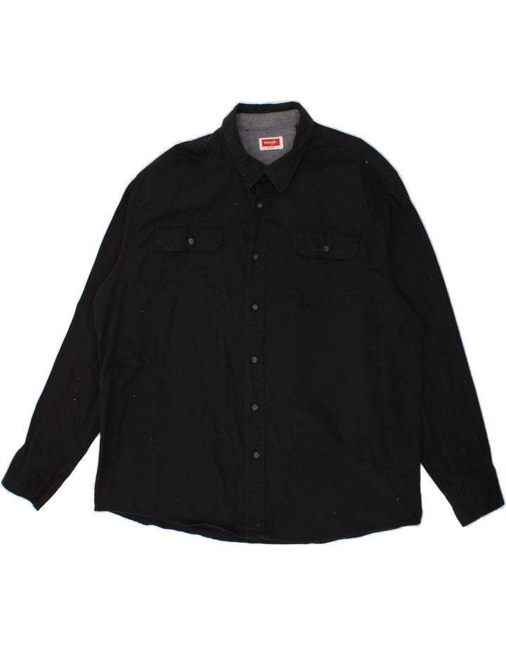 Camisa masculina WRANGLER 2XL algodão preto