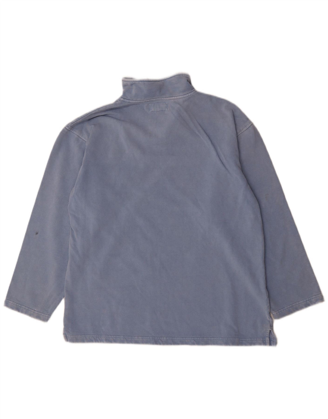 Moletom masculino Weird Fish com zíper e gola em algodão azul médio