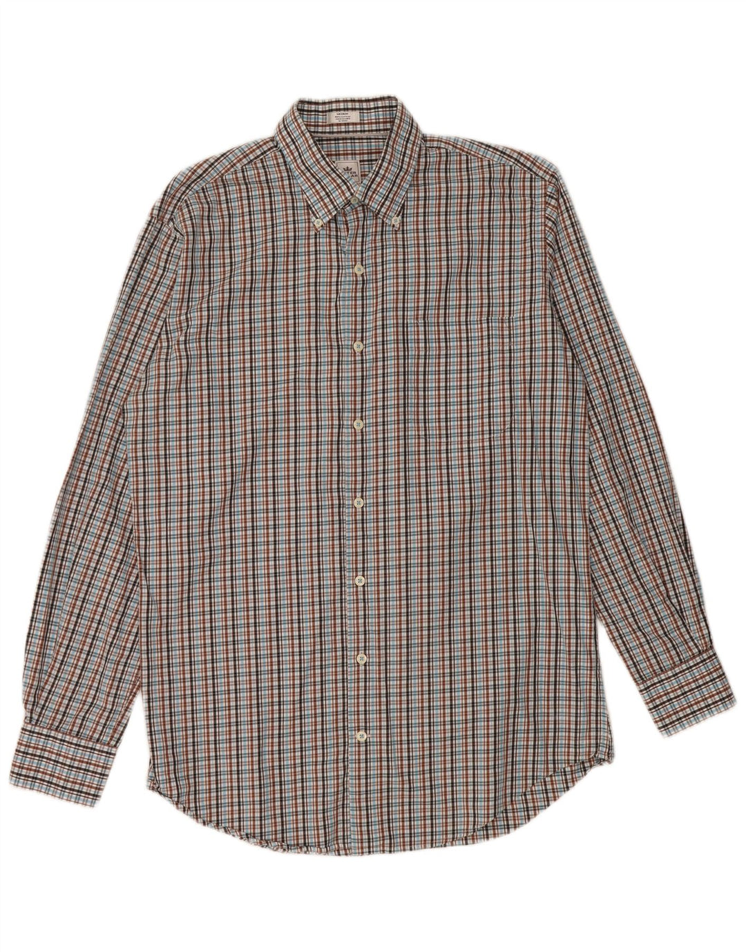 Camisa masculina PETER MILLAR média xadrez multicolorida de algodão