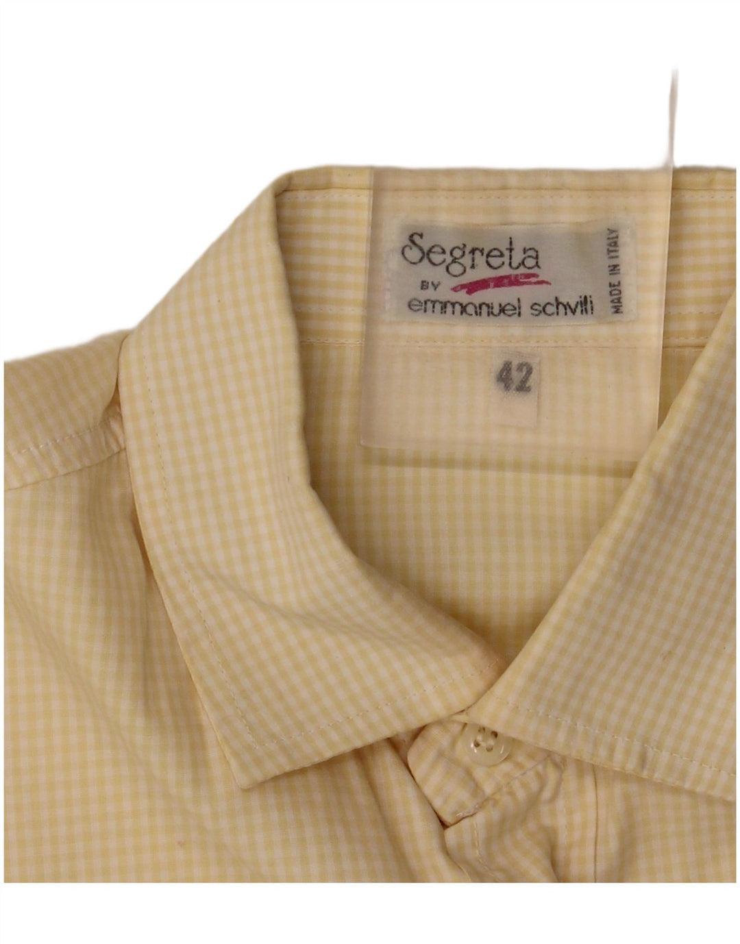 Camisa masculina Emmanuel Schvili tamanho 42 grande guingão amarelo