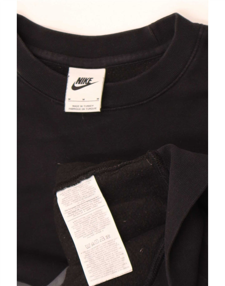 Nike masculino gráfico moletom jumper médio algodão preto