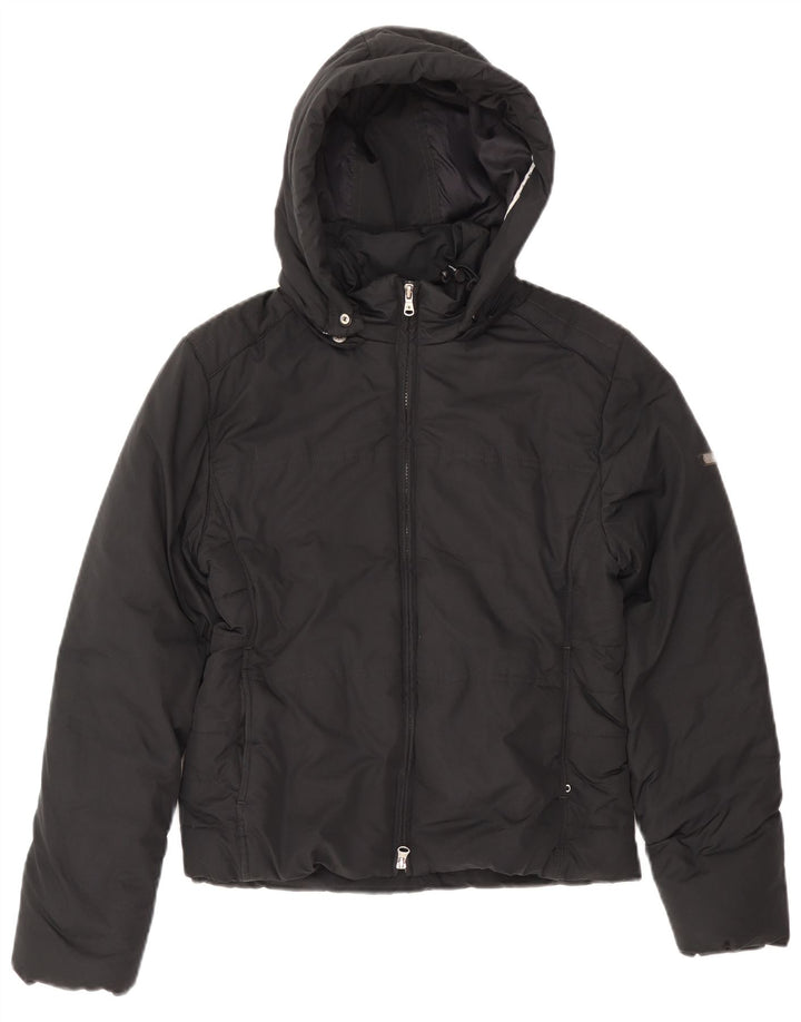 Jaqueta feminina acolchoada com capuz CHAMPION UK 14 poliéster preto médio