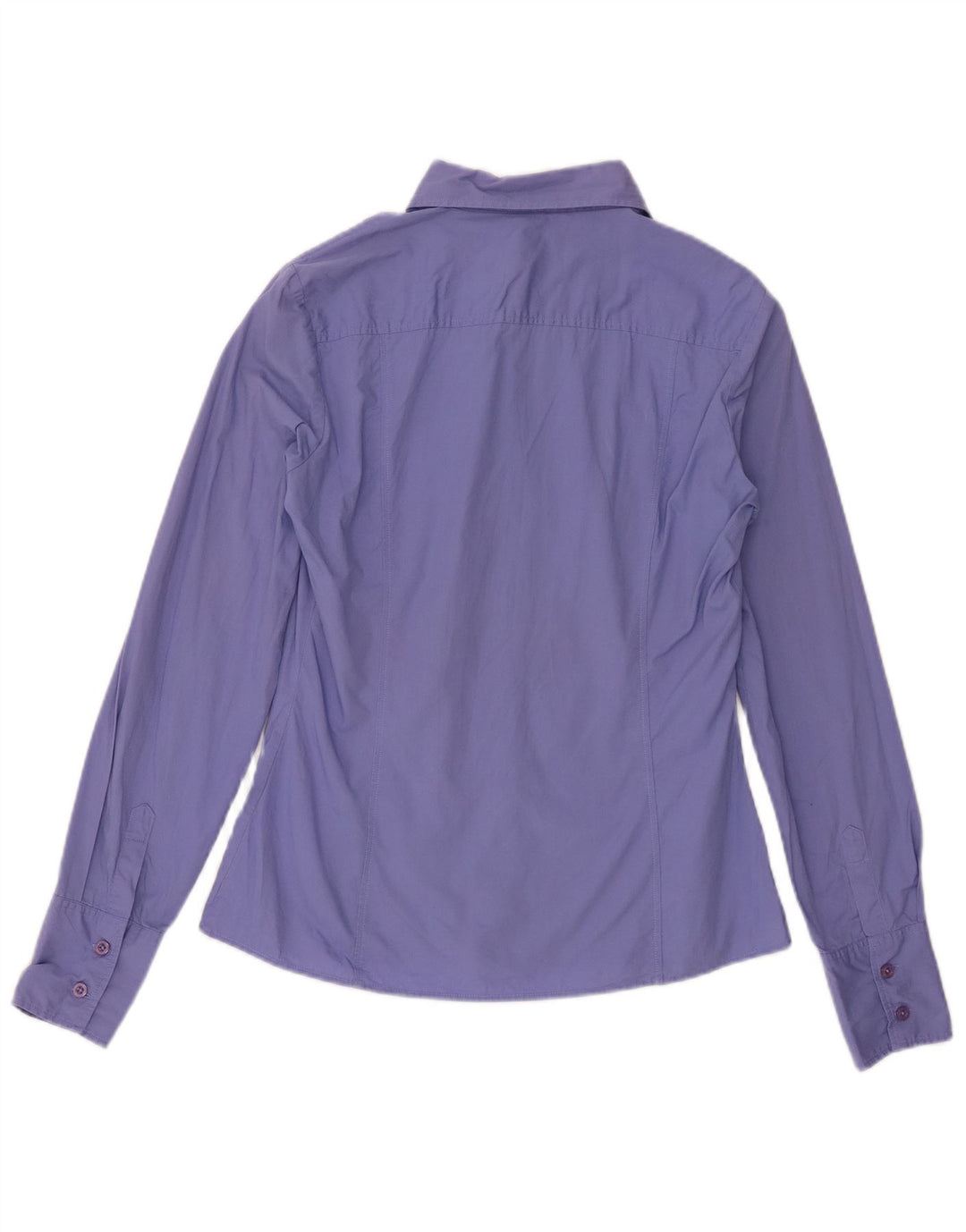 Camisa feminina Benetton UK 14 algodão roxo médio