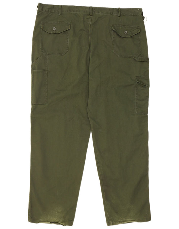Calças Dickies Mens Tapered Cargo W44 L30 Poliéster Verde