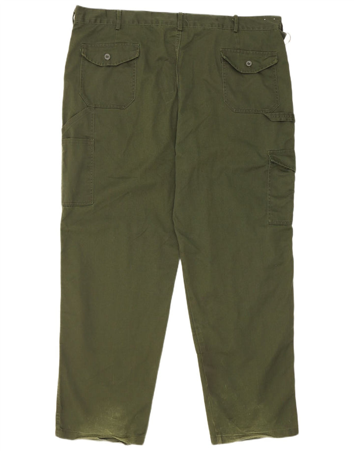 Calças Dickies Mens Tapered Cargo W44 L30 Poliéster Verde