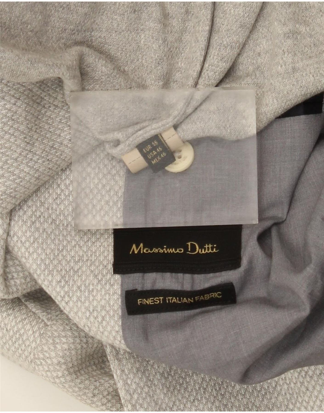 Jaqueta Blazer Masculina Massimo Dutti com 2 Botões EU 56 XL Cinza Argyle/Diamante
