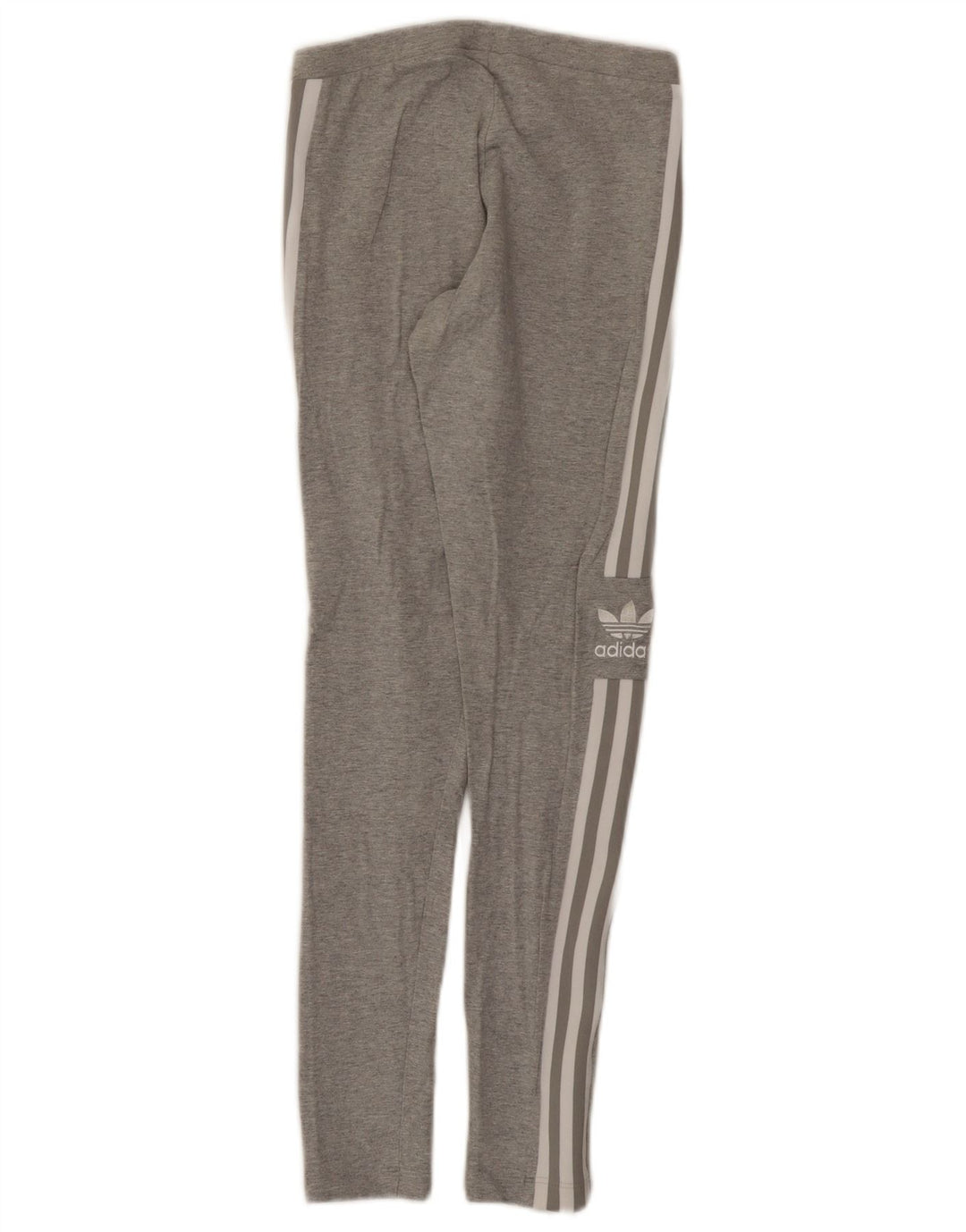 Leggings Adidas Femininas Gráficas UK 8 Pequenas Cinza Algodão