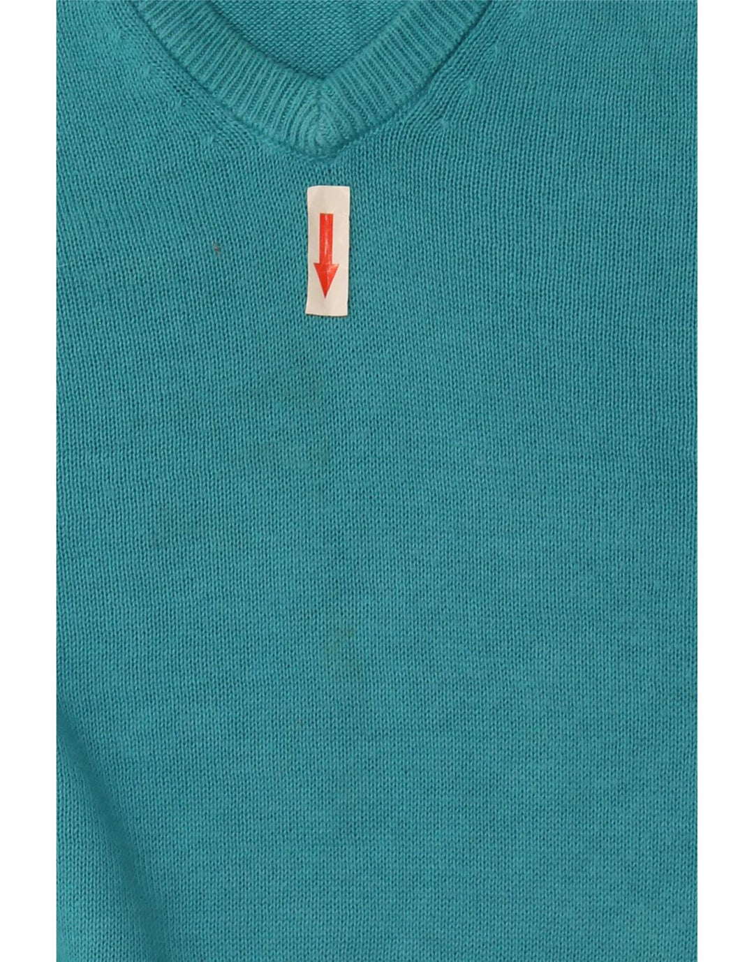 Suéter masculino Marks & Spencer com decote em V 2XL algodão turquesa