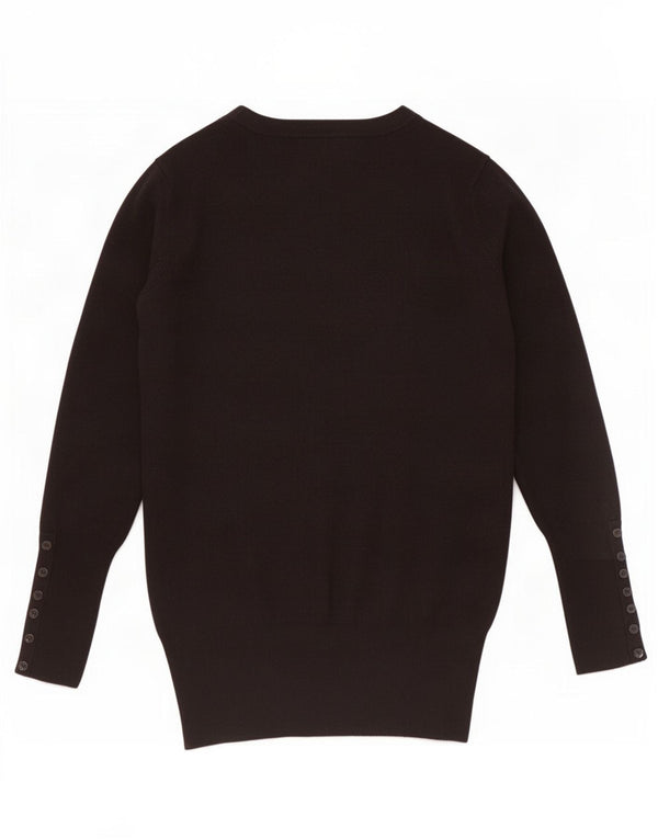 Zara Womens Cardigan Sweater UK 12 Medium Black Rayon