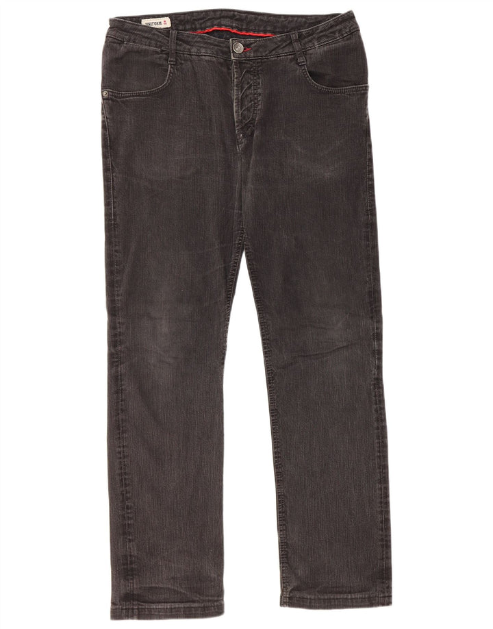 Uniforme masculino jeans reto W34 L30 algodão cinza