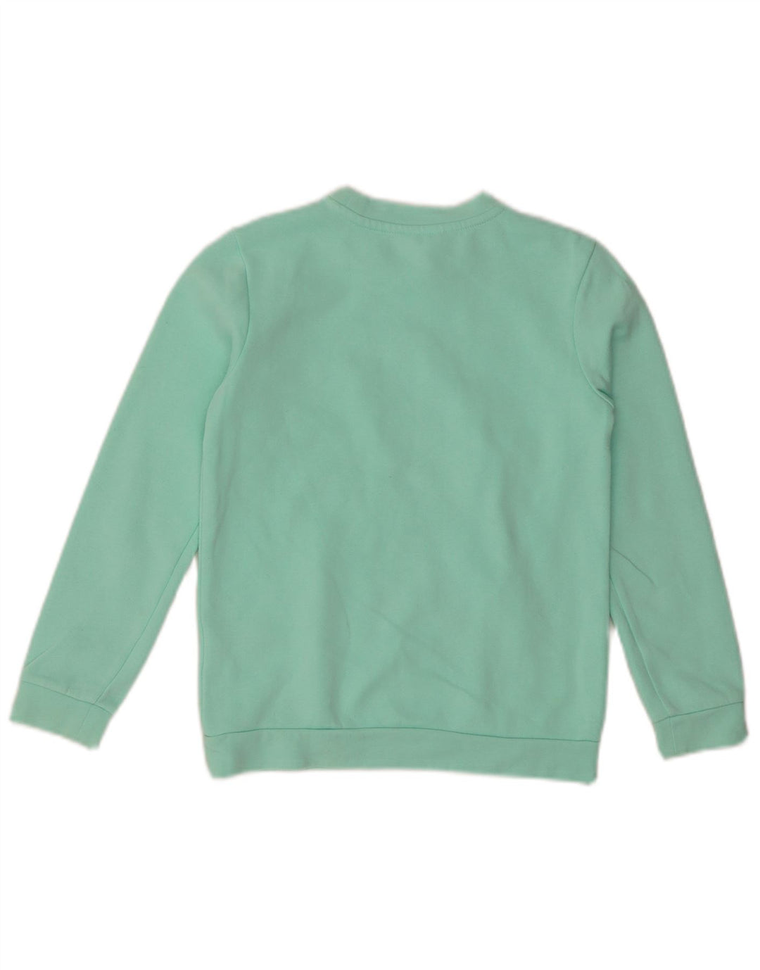 ADIDAS Meninas Suéter Jumper 9-10 Anos Turquesa Algodão