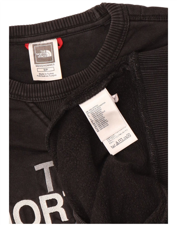The North Face Mens Graphic Moletom Jumper Pequeno Algodão Preto