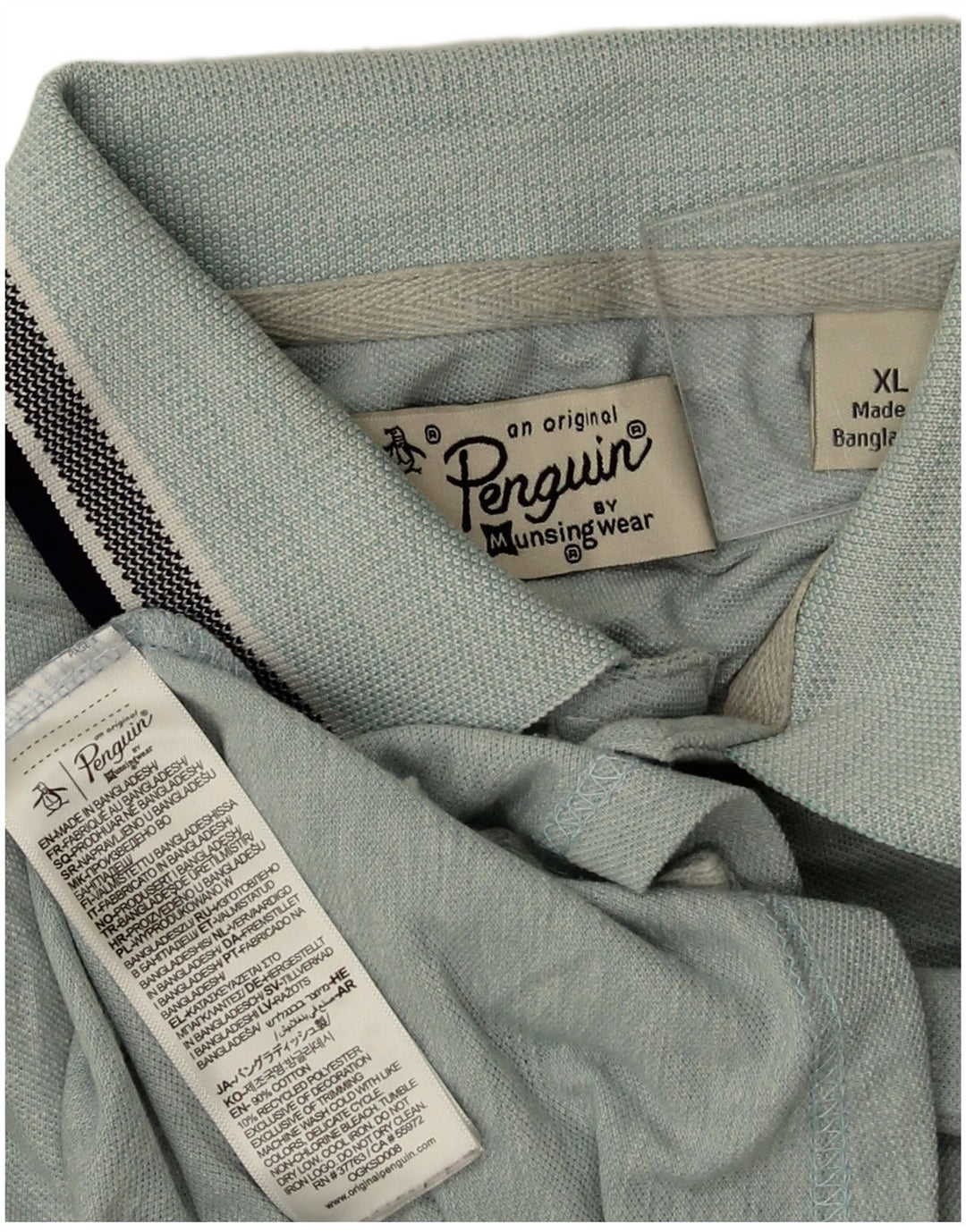 Camisa polo masculina Penguin XL algodão azul