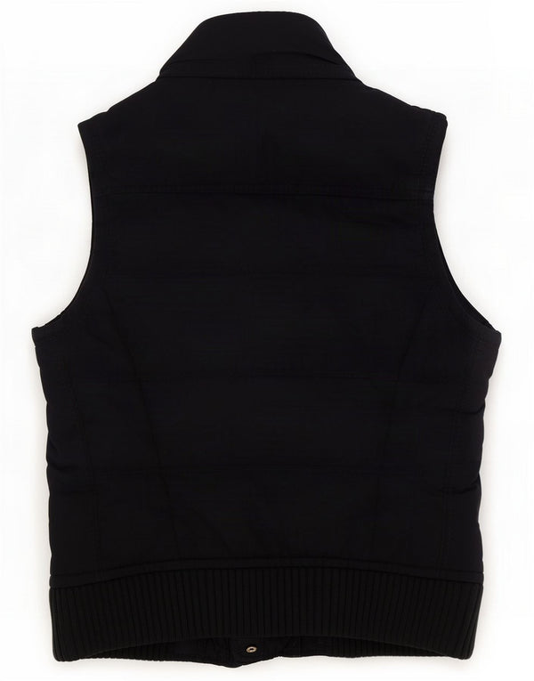 Colete acolchoado feminino Abercrombie & Fitch UK 14 poliéster azul marinho médio