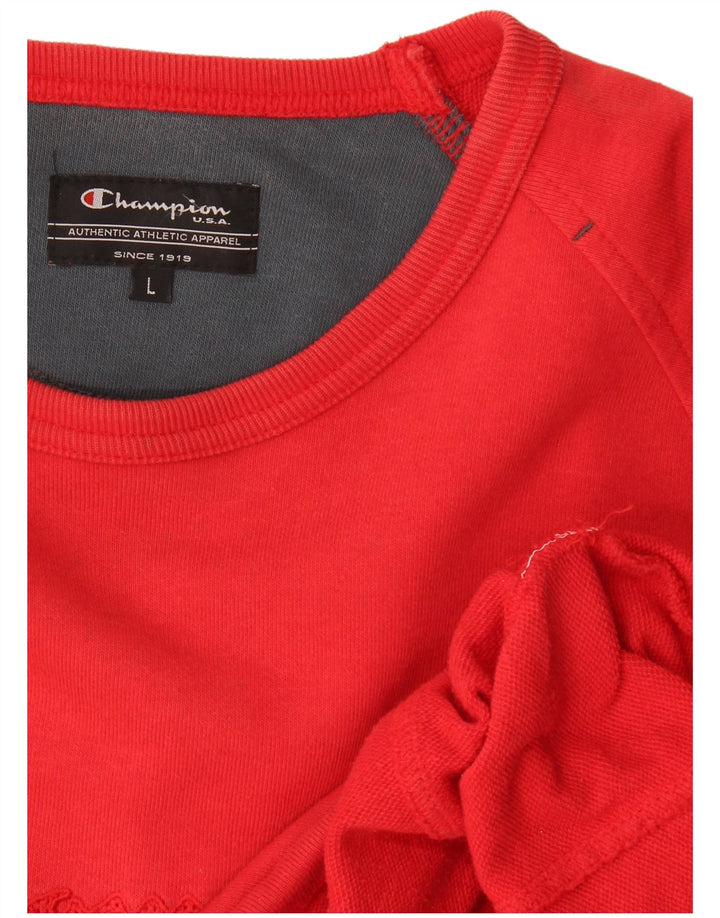 Champion moletom gráfico masculino jumper grande vermelho