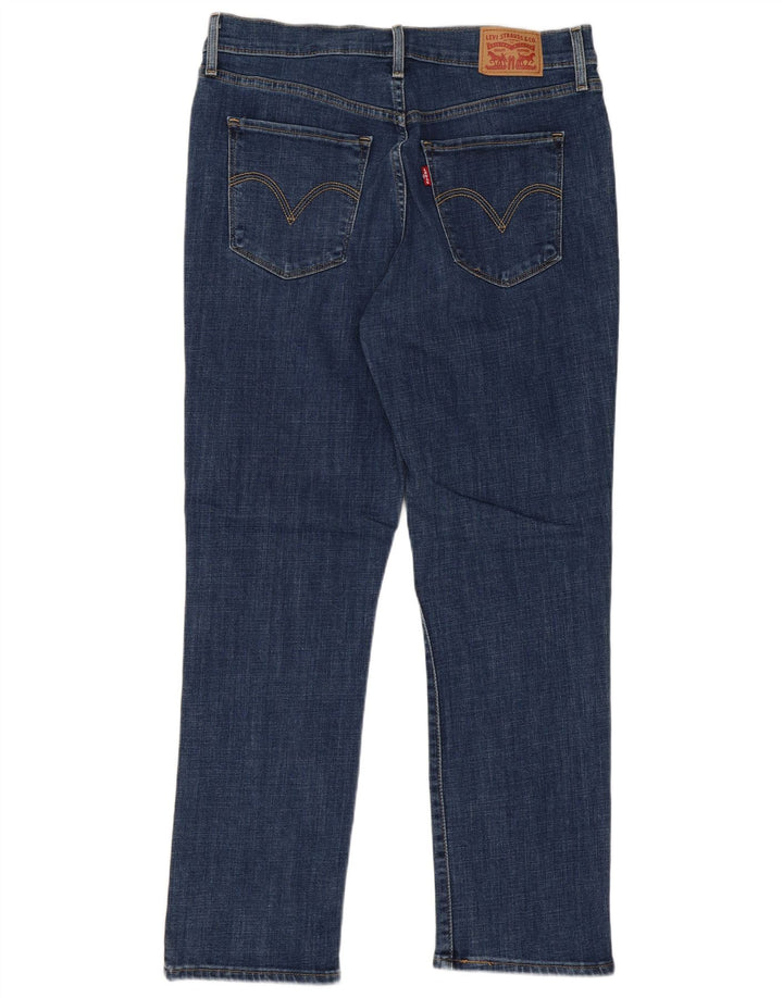 Jeans feminino clássico reto Levi's US 8 médio W29 L28 algodão azul