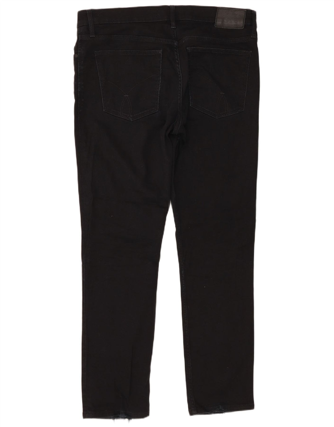 Calvin Klein Mens Jeans Slim W36 L32 Algodão Preto