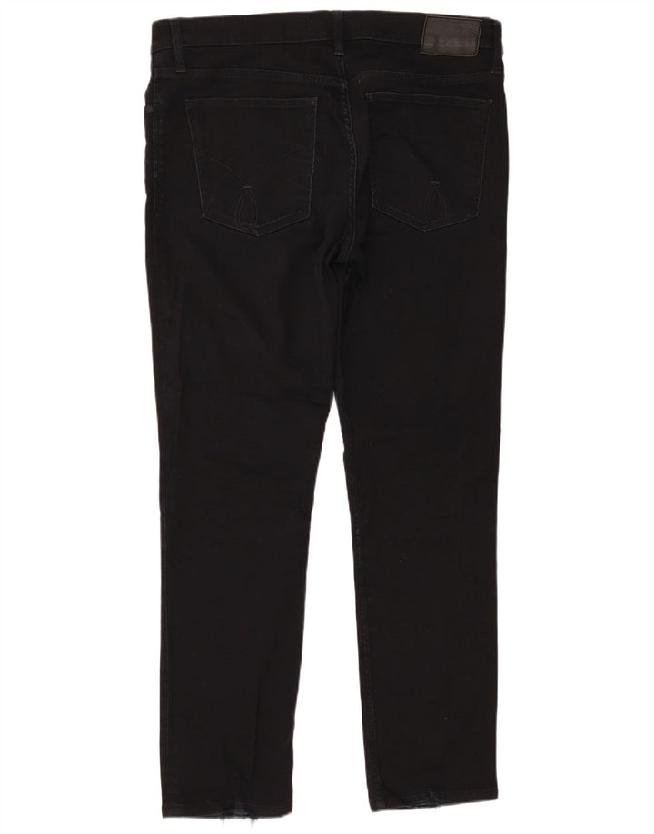Calvin Klein Mens Jeans Slim W36 L32 Algodão Preto