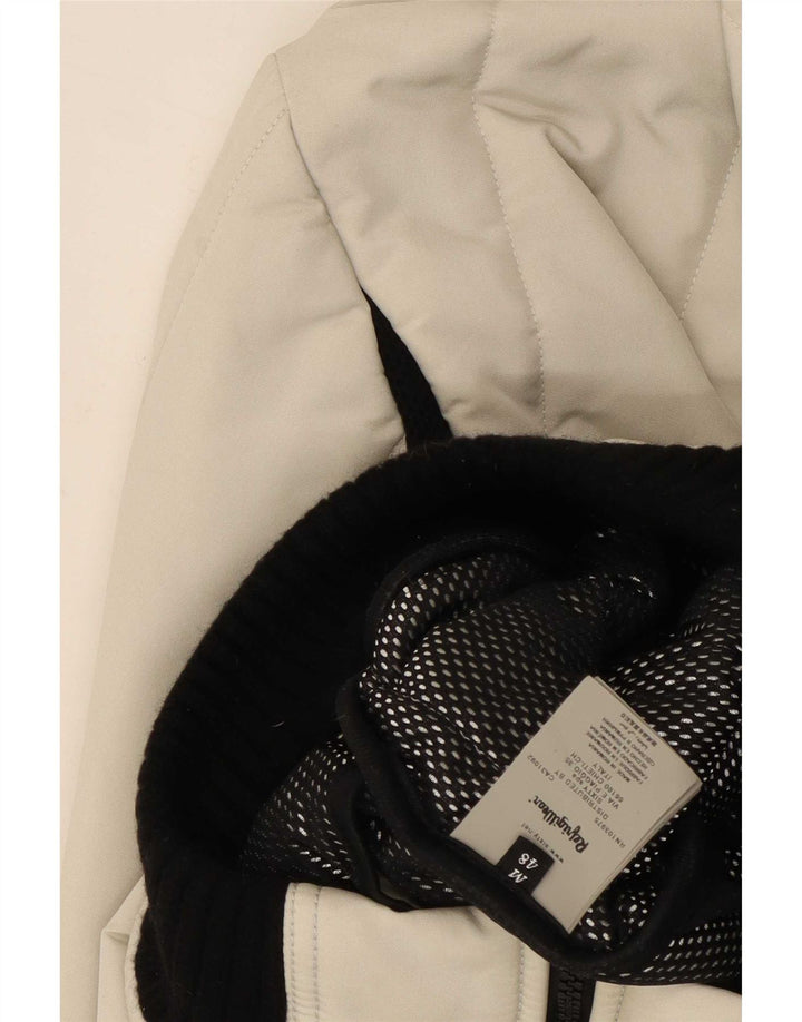 Jaqueta feminina acolchoada com capuz Refrigiwear UK 14 Medium White Colourblock