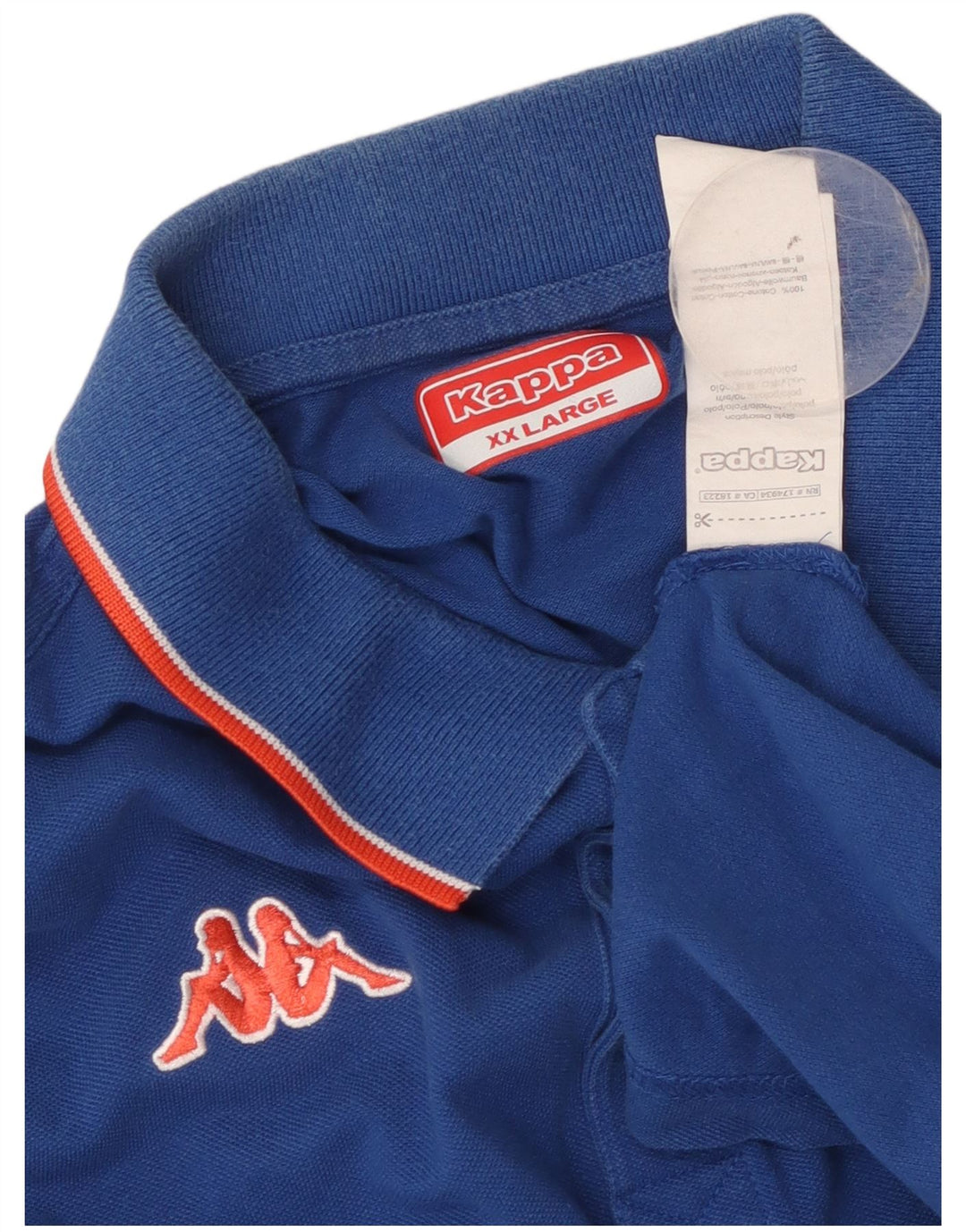 Camisa polo masculina Kappa 2XL algodão azul