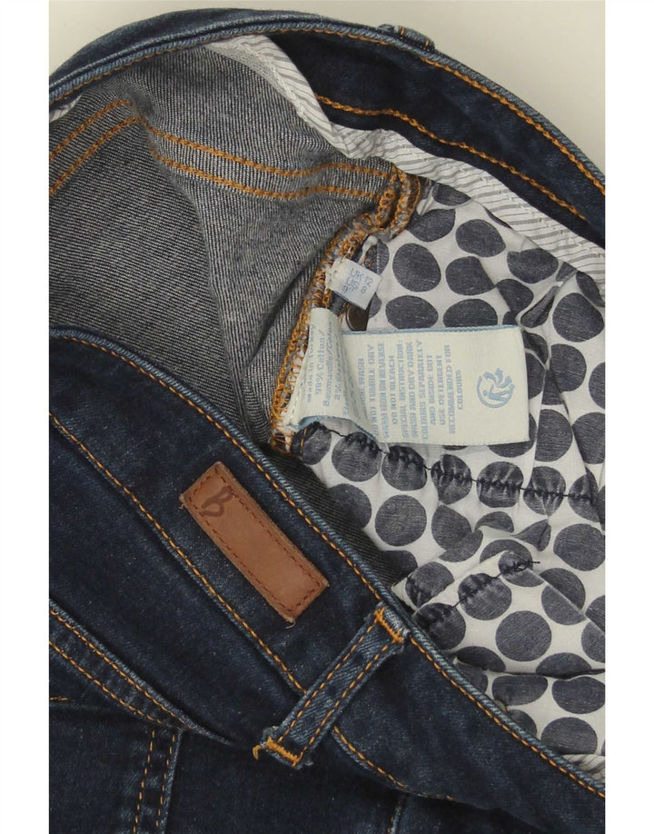 Shorts jeans feminino Boden Reino Unido 12 médio W28 algodão azul marinho