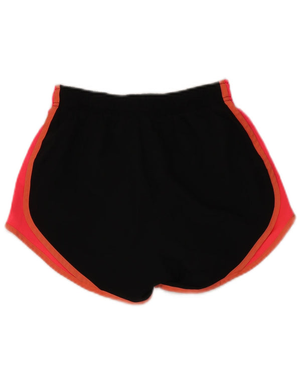 Shorts esportivos femininos Nike UK 6 XS preto colorblock poliéster