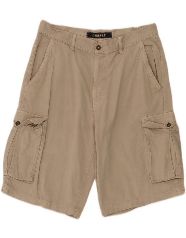 Carrera Mens Cargo Shorts IT 50 Grande W34 Algodão Bege