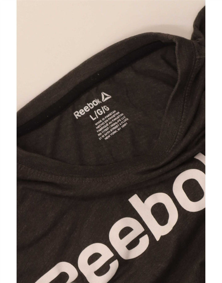 Reebok Camiseta Masculina Graphic Top Grande Cinza