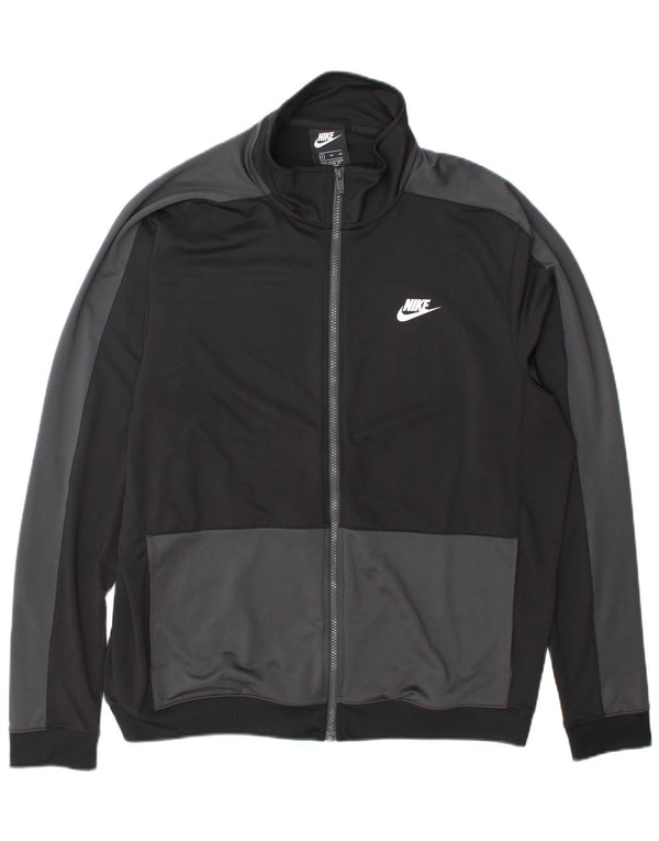 Nike Mens Tracksuit Top Jacket XL Preto Colorblock Poliéster